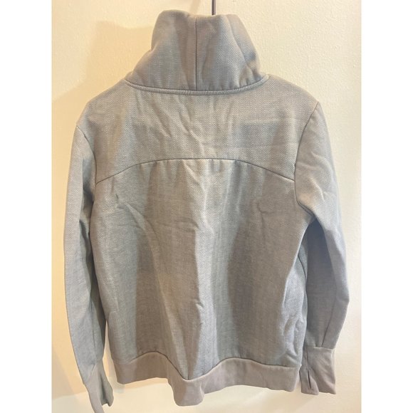 AVIA Gray Herringbone Pullover Sweatshirt Women's Size Small 4-6 with Thumb Hole - Picture 3 of 7